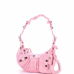 Balenciaga XS Le Cagole Giant Studs Shoulder Bag Terry Cloth